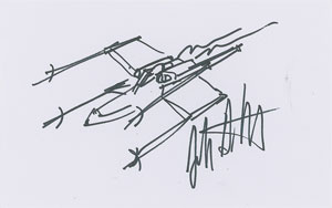 Lot #89  Star Wars: John Dykstra Sketches - Image 2