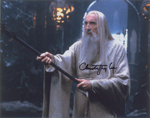 Lot #34 Christopher Lee Signed Photograph