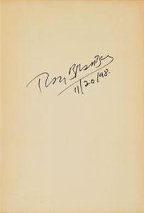 Lot #114 Ray Bradbury: A Medicine for Melancholy Signed Book - Image 1