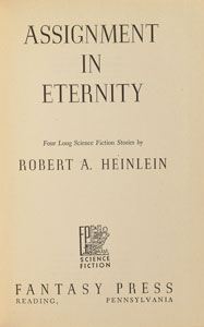 Lot #98 Robert Heinlein: Assignment in Eternity First Edition Book - Image 1