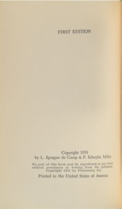Lot #97 L. Sprague de Camp and P. Schuyler Miller: Genus Homo Signed Book - Image 2