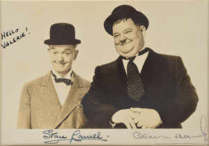 Lot #853  Laurel and Hardy - Image 1