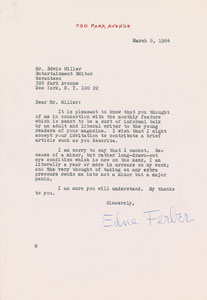 Lot #637 Edna Ferber - Image 2