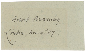 Lot #631 Robert Browning - Image 1