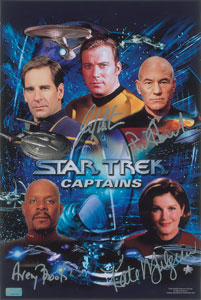 Lot #56  Star Trek Captains Signed Photograph
