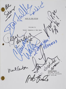 Lot #13  Back to the Future Signed Script