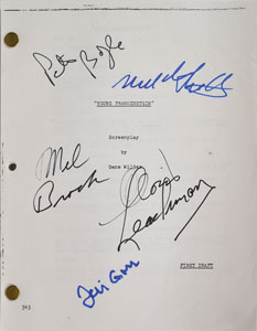 Lot #50  Young Frankenstein Signed Script - Image 1