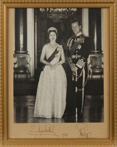 Lot #307  Queen Elizabeth II and Prince Philip
