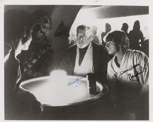 Lot #77 Alec Guinness and Mark Hamill Signed Photograph - Image 1