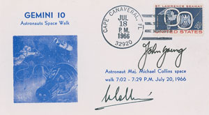 Lot #6155  Gemini 10 Signed Launch Day Cover - Image 1