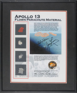 Lot #6458  Apollo 13 Flown Parachute Segments - Image 1