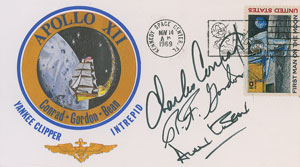 Lot #6413  Apollo 12 Signed Insurance Cover - Image 1