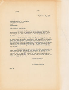 Lot #6046 Charles Lindbergh Typed Letter Signed - Image 7