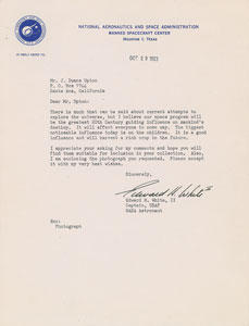Lot #6285 Edward H. White II 1963 Typed Letter Signed - Image 1