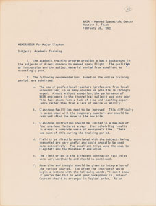 Lot #6143 Frank Borman 1963 Academic Training Memorandum - Image 1