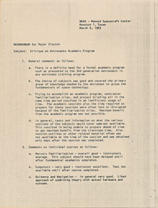 Lot #6143 Frank Borman 1963 Academic Training Memorandum - Image 4