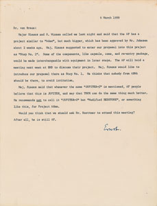 Lot #6059 Wernher von Braun 1958 Autograph Letter Signed - Image 4
