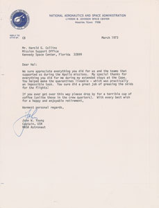 Lot #6572 John Young 1973 Signed Letter - Image 1