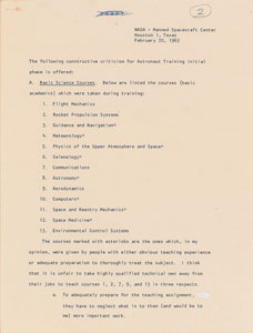 Lot #6171 John Young 1963 Signed Astronaut Training Critique - Image 1
