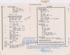 Lot #6552 Charlie Duke's Lunar Surface-Flown Apollo 16 Checklist - Image 1