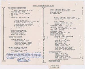 Lot #6552 Charlie Duke's Lunar Surface-Flown Apollo 16 Checklist - Image 2