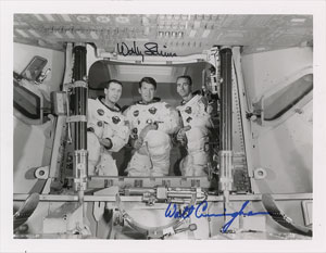 Lot #6289  Apollo 7 Signed Photographs - Image 2