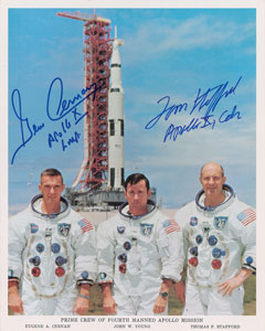 Lot #6319 Gene Cernan and Tom Stafford Signed Photograph - Image 1