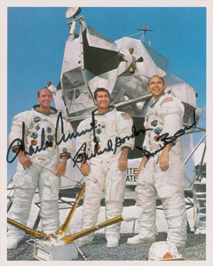 Lot #6406  Apollo 12 Crew-Signed Photograph