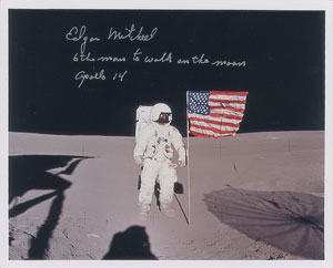 Lot #6508 Edgar Mitchell Signed Photograph - Image 1