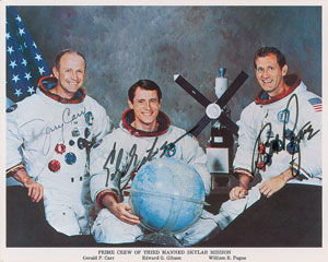 Lot #6639  Skylab 4 Set of (4) Signed Photographs - Image 1