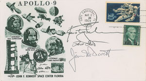 Lot #6301  Apollo 9 Crew Signed Cover