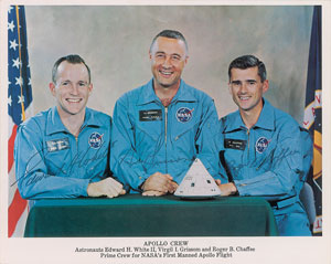 Lot #6276  Apollo 1 Signed Photograph - Image 1
