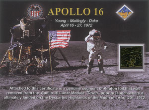Lot #6234  Apollo Program Group of (3) Artifacts - Image 3