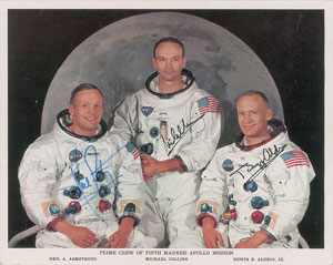 Lot #6326  Apollo 11 Signed Photograph