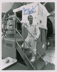 Lot #6517 Alan Shepard Signed Photograph