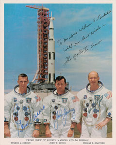 Lot #6316  Apollo 10 Signed Photograph