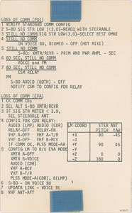 Lot #6550  Apollo 15 LM Communications Checklist Used in the LM Simulator - Image 2