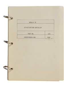 Lot #6499  Apollo 14 LM Activation Checklist - Image 1