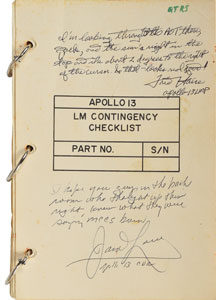 Lot #6451  Apollo 13 Lunar Module Contingency Checklist - Image 1
