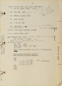 Lot #6451  Apollo 13 Lunar Module Contingency Checklist - Image 6