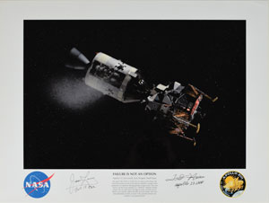 Lot #6463  Apollo 13 Signed Print - Image 1