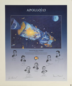 Lot #6464  Apollo 13 Signed Print - Image 1