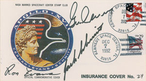 Lot #6582 Gene Cernan's Apollo 17 Crew-Signed Insurance Cover - Image 1