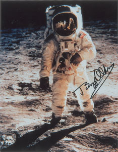 Lot #6388 Buzz Aldrin Signed Photograph - Image 1