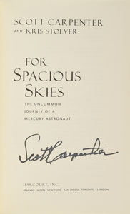 Lot #6122 Scott Carpenter Signed Book - Image 1