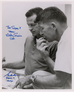 Lot #6135 Wally Schirra and Gordon Cooper Signed Photograph - Image 1