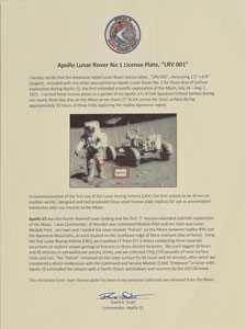Lot #6526 Dave Scott’s Apollo 15 Lunar Surface-Flown License Plate - Image 2