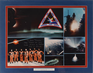 Lot #6724  STS-39 Signed Display