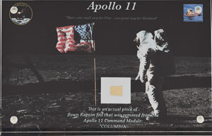 Lot #6360  Apollo 11 Kapton Foil Acrylic Display