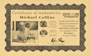 Lot #6394 Michael Collins Signed Book - Image 3